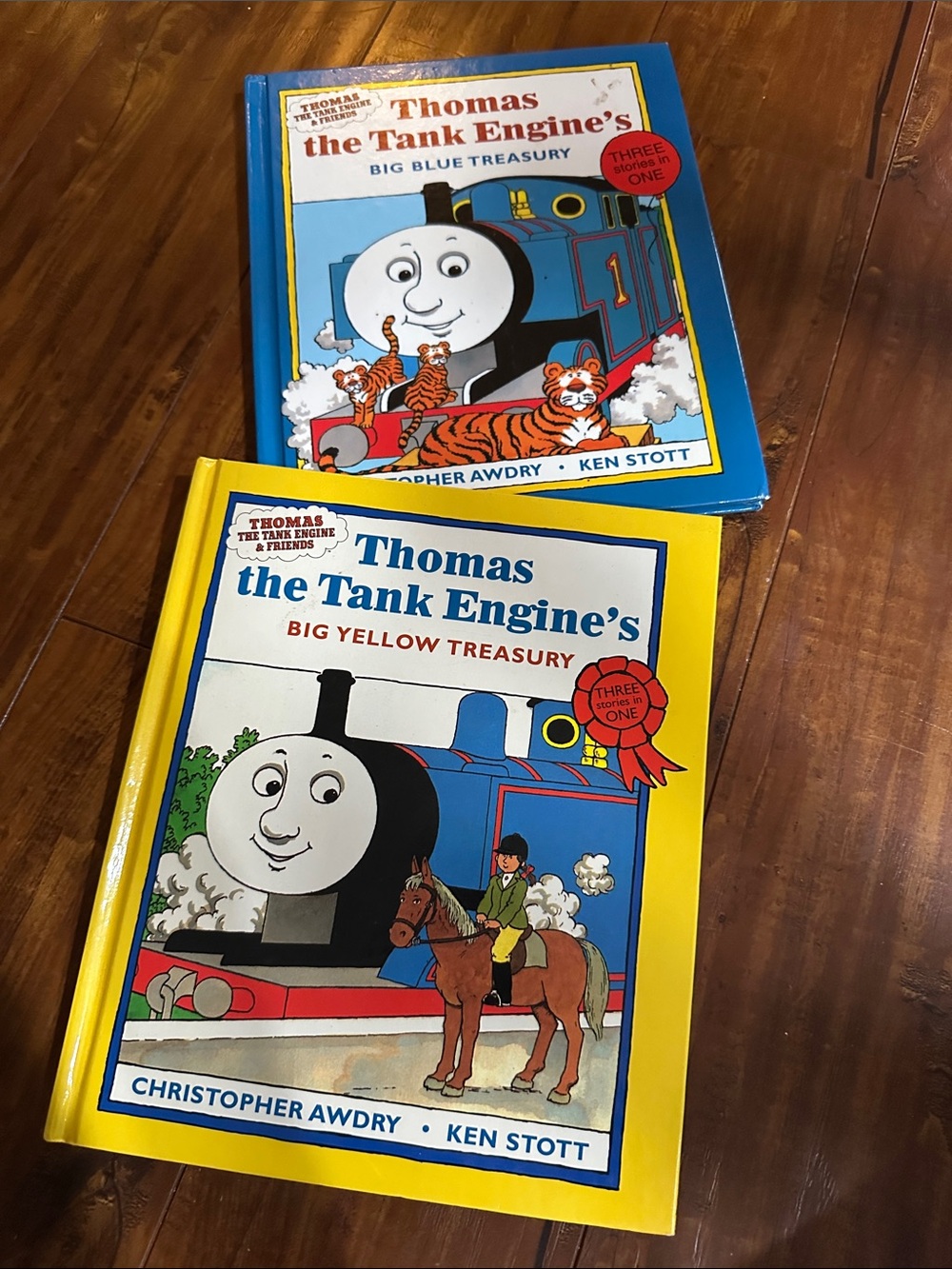 Thomas Tank Engine Big Blue & Yellow Treasury Hardcover Set 2 1999 Vintage